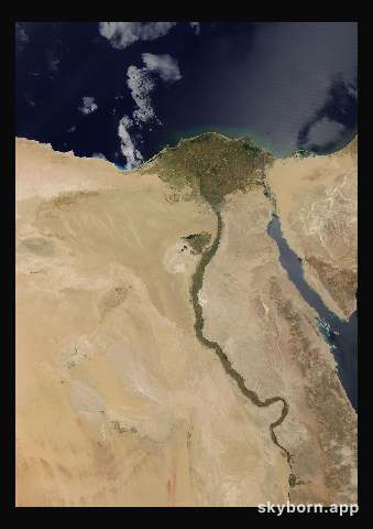 The Earth on 20 April 2016 · Nile Delta and Sinai