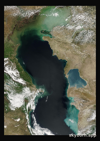 The Earth on 23 April 2016 · Caspian Sea