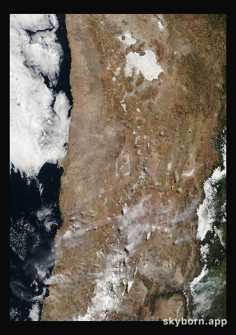 The Earth on 28 April 2016 · Atacama and the Andes