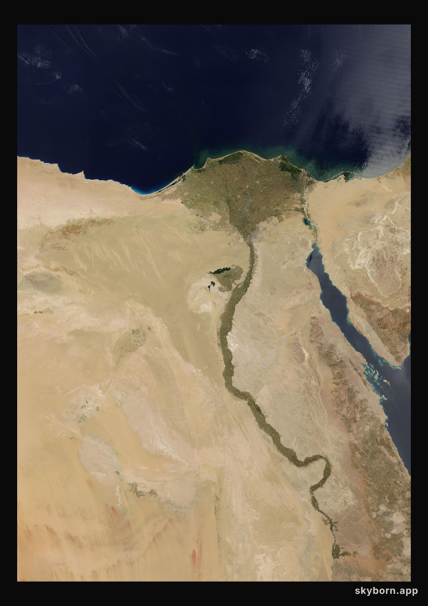 The Earth on 29 April 2016 · Nile Delta and Sinai