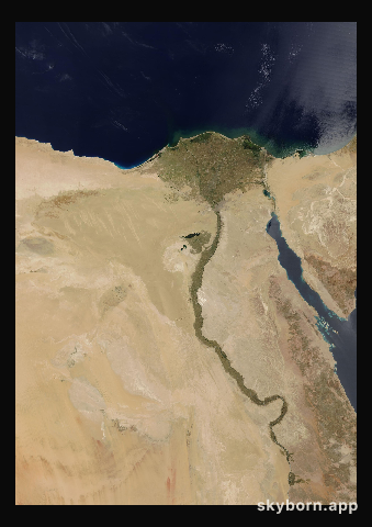The Earth on 29 April 2016 · Nile Delta and Sinai