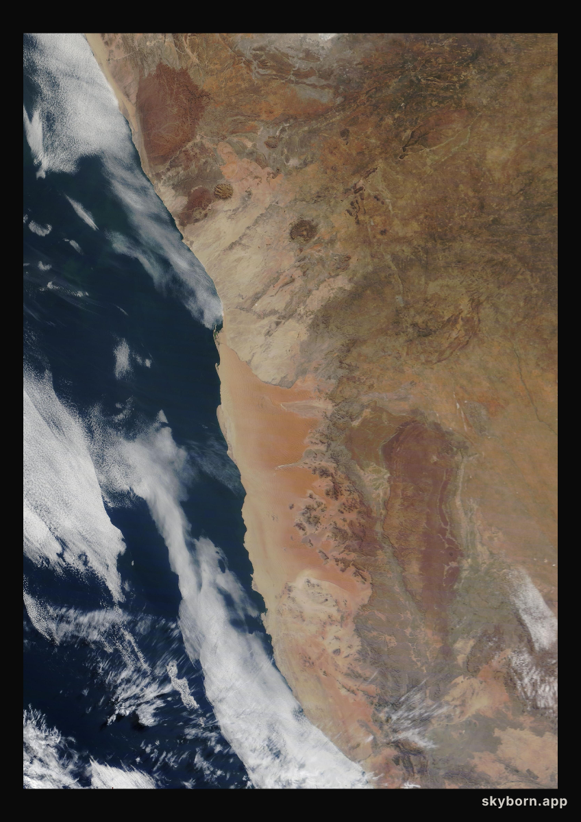 The Earth on 1 June 2016 · Namib Desert
