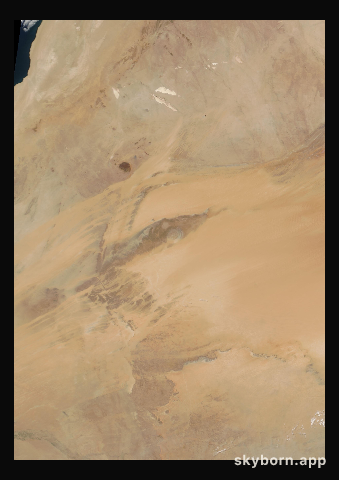 The Earth on 10 June 2016 · Eye of the Sahara, Mauritania