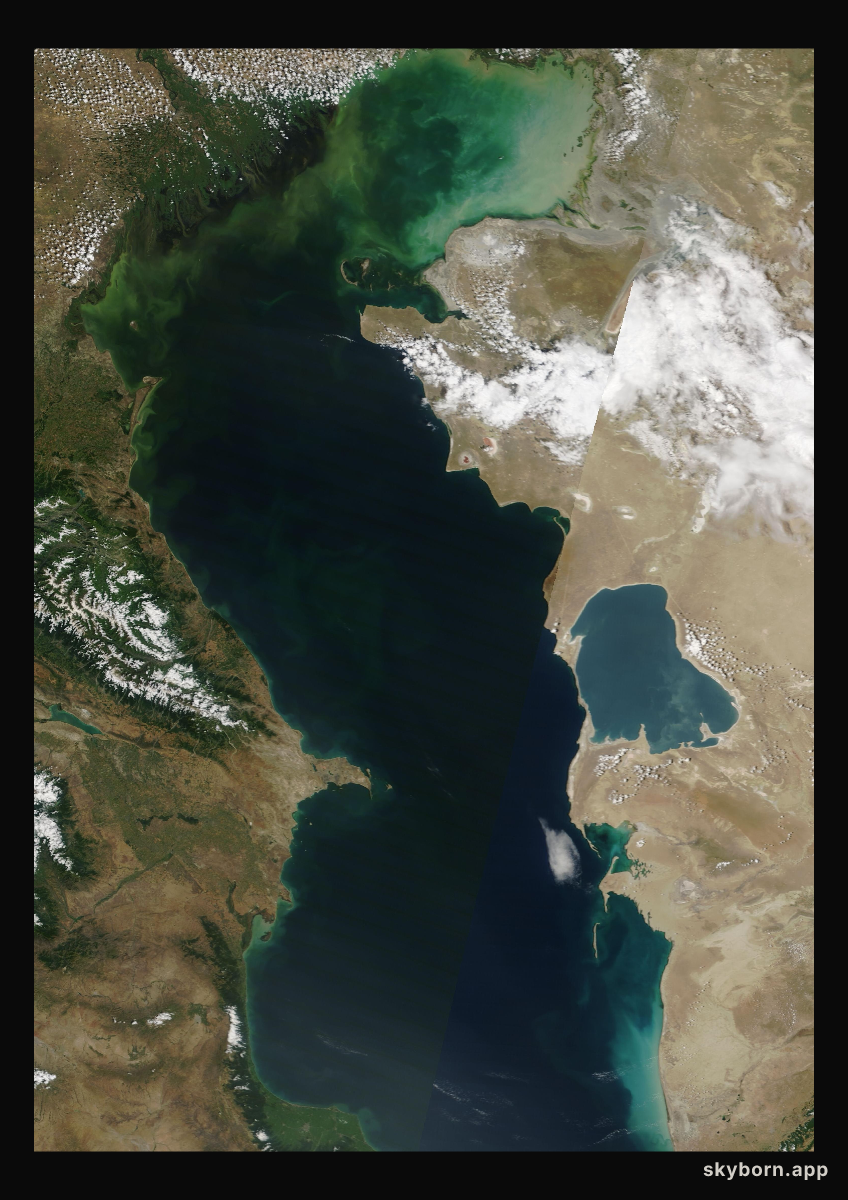 The Earth on 27 June 2016 · Caspian Sea