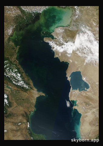 The Earth on 27 June 2016 · Caspian Sea