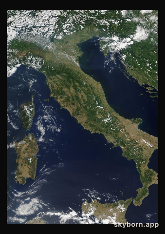 The Earth on 1 July 2016 · Italy and the Adriatic