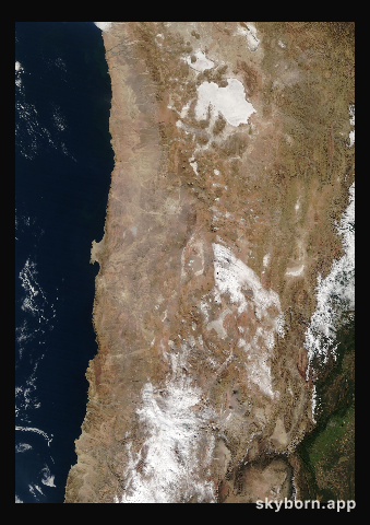 The Earth on 5 July 2016 · Atacama and the Andes