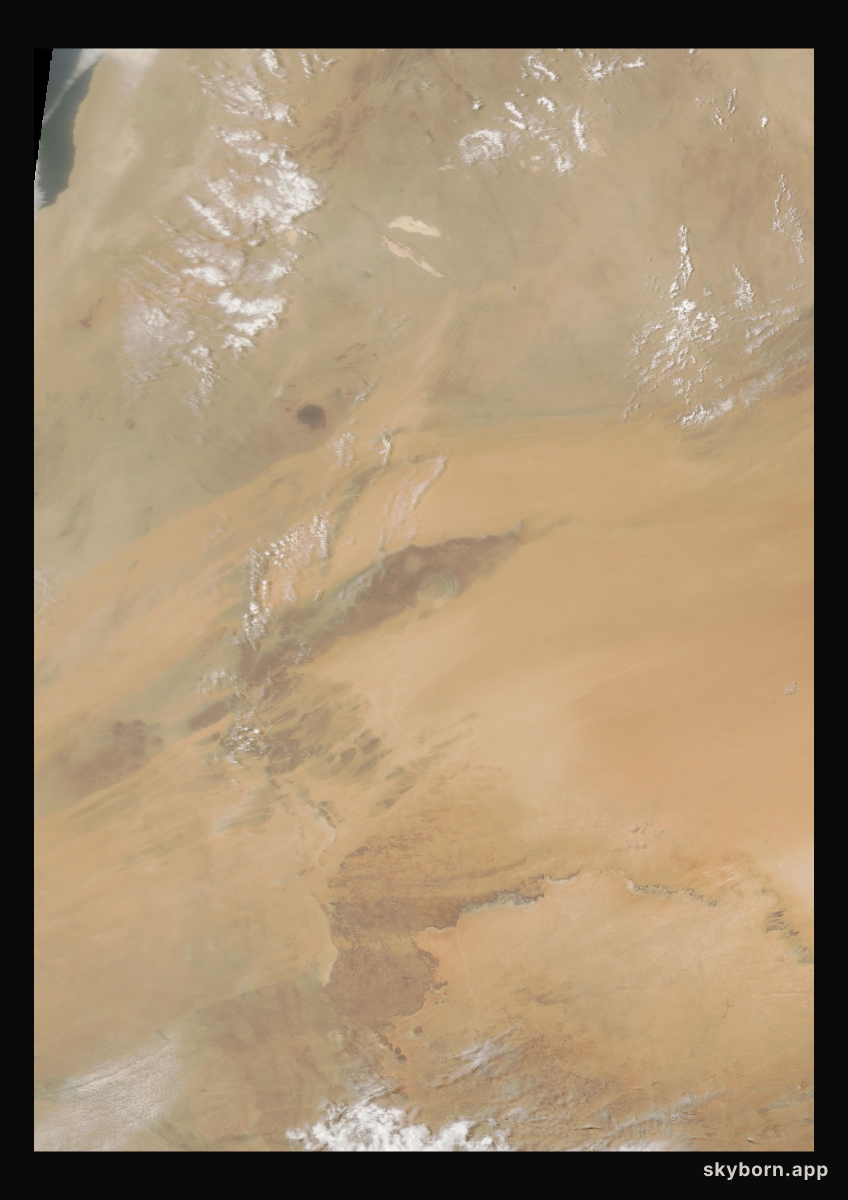 The Earth on 12 July 2016 · Eye of the Sahara, Mauritania