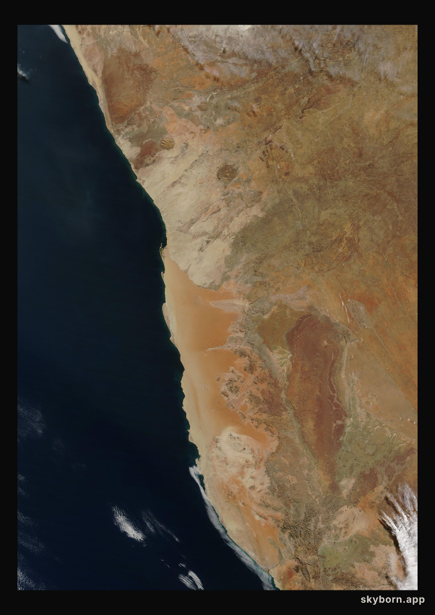 The Earth on 18 July 2016 · Namib Desert