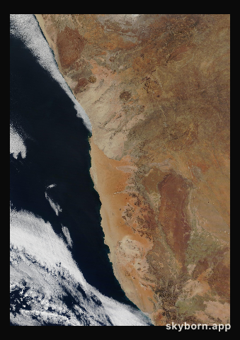 The Earth on 21 July 2016 · Namib Desert