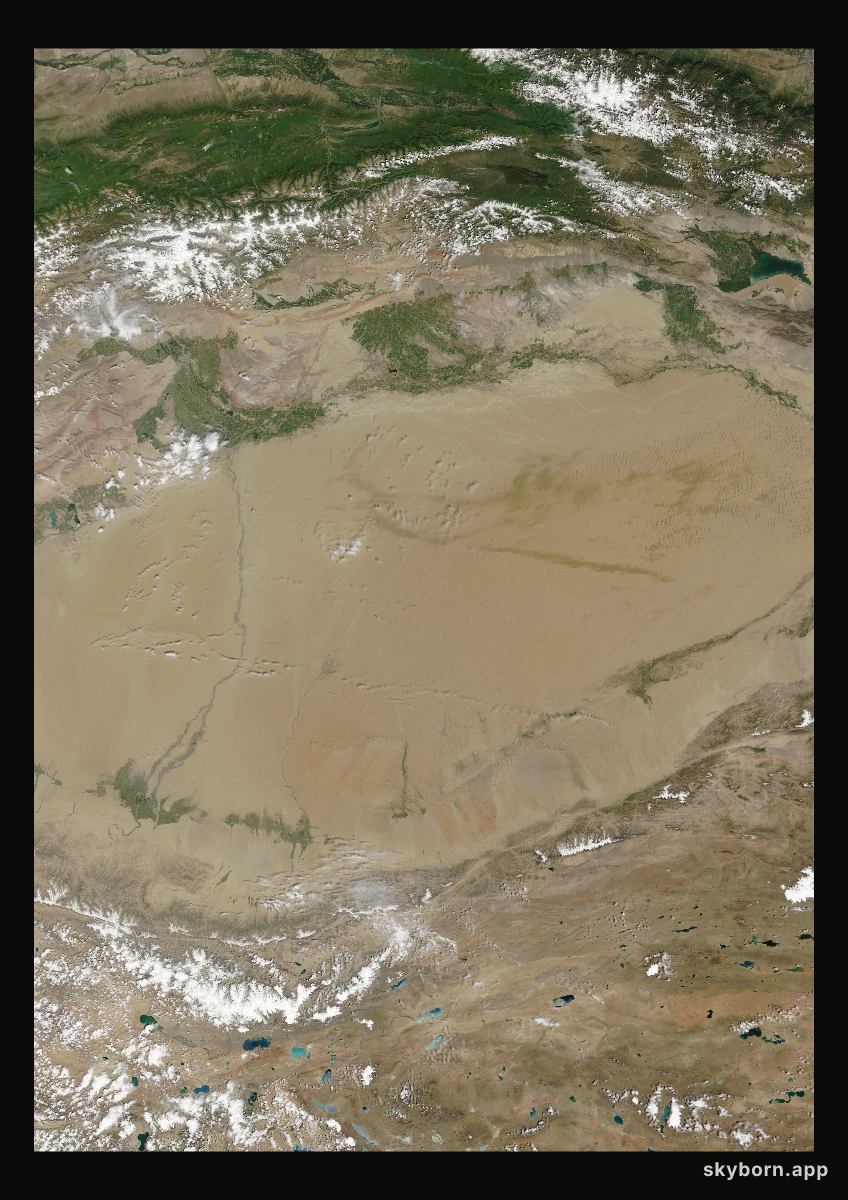 The Earth on 25 July 2016 · Taklamakan Desert