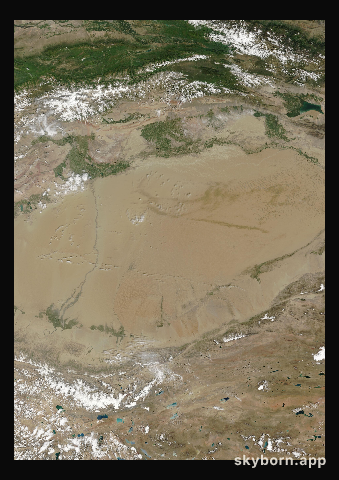 The Earth on 25 July 2016 · Taklamakan Desert