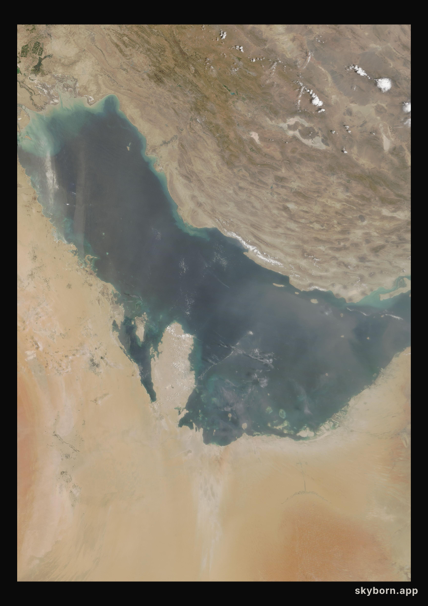 The Earth on 28 July 2016 · Persian Gulf