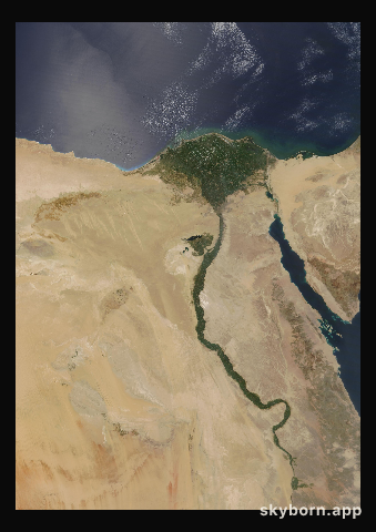 The Earth on 30 July 2016 · Nile Delta and Sinai