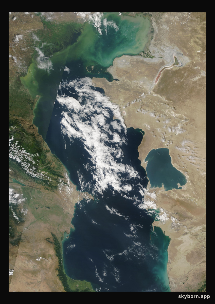 The Earth on 3 August 2016 · Caspian Sea