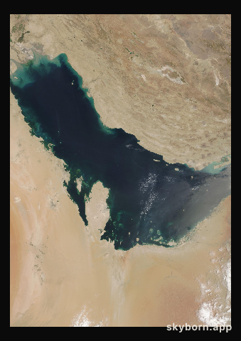 The Earth on 10 August 2016 · Persian Gulf