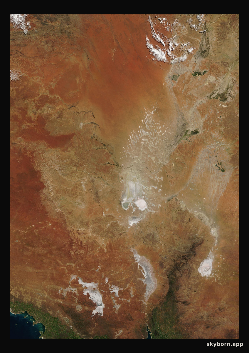 The Earth on 15 August 2016 · Lake Eyre, Australia
