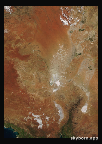 The Earth on 15 August 2016 · Lake Eyre, Australia