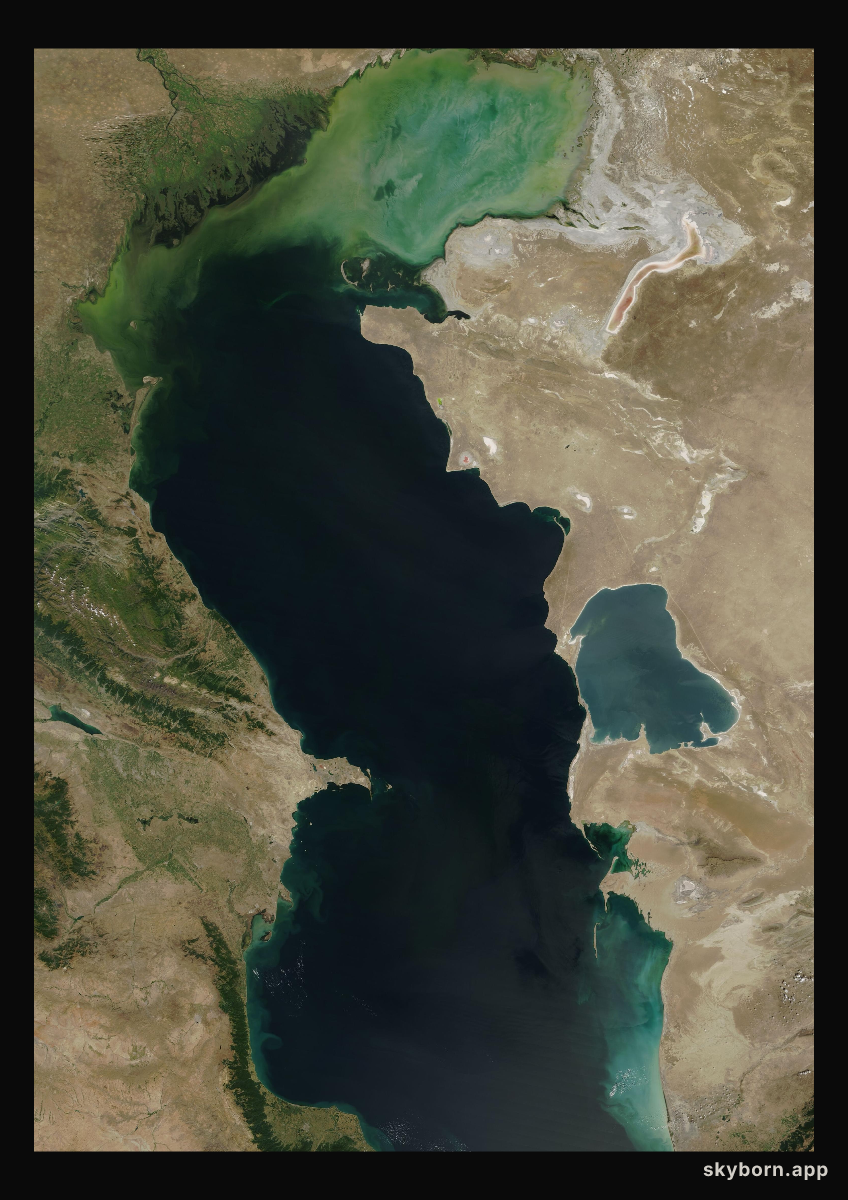 The Earth on 22 August 2016 · Caspian Sea