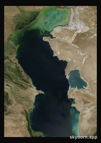 The Earth on 22 August 2016 · Caspian Sea