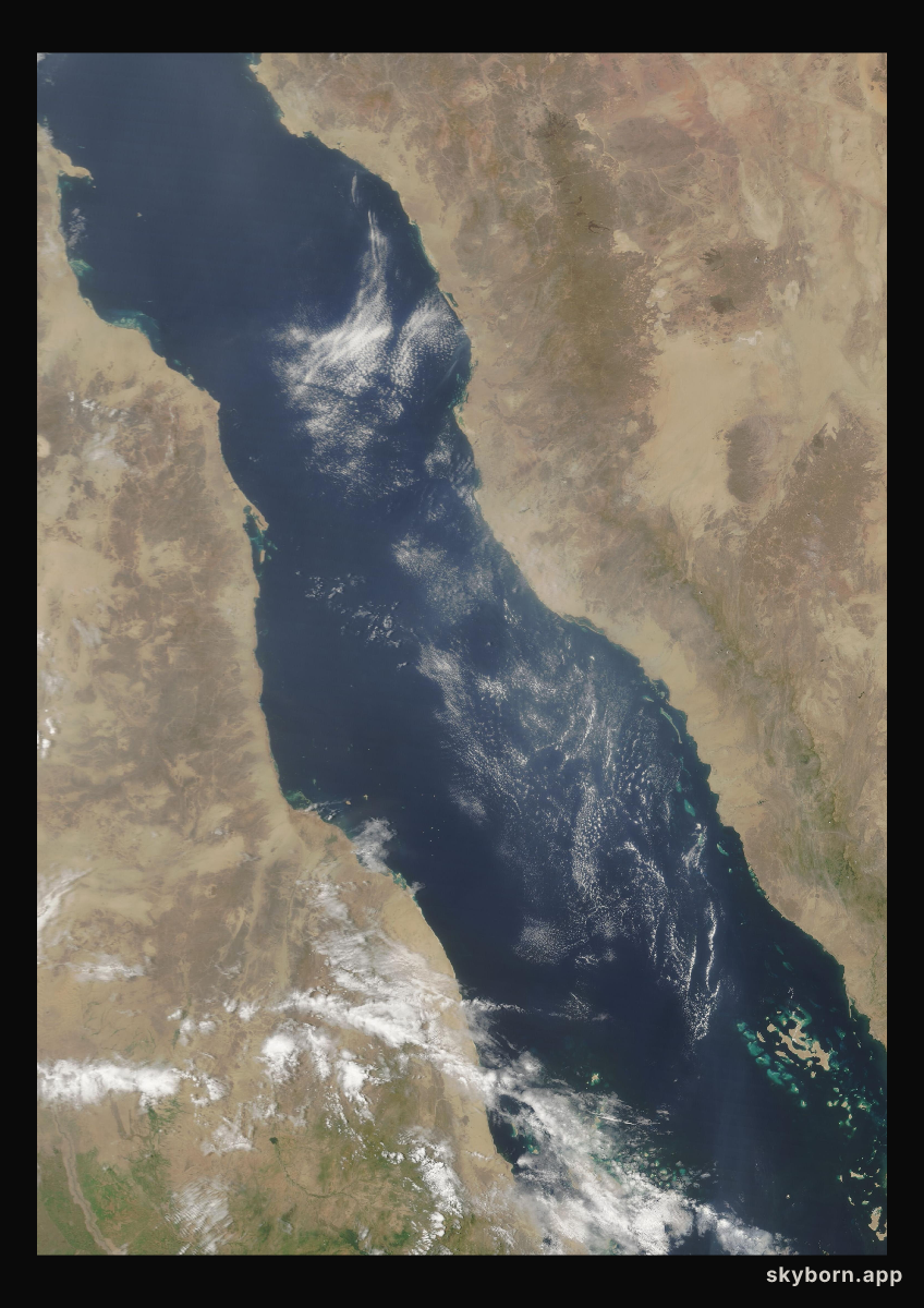 The Earth on 29 August 2016 · Red Sea