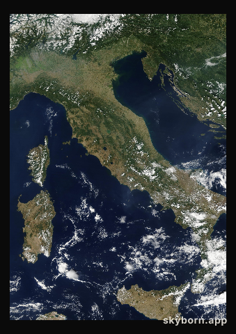 The Earth on 1 September 2016 · Italy and the Adriatic