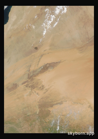 The Earth on 5 September 2016 · Eye of the Sahara, Mauritania