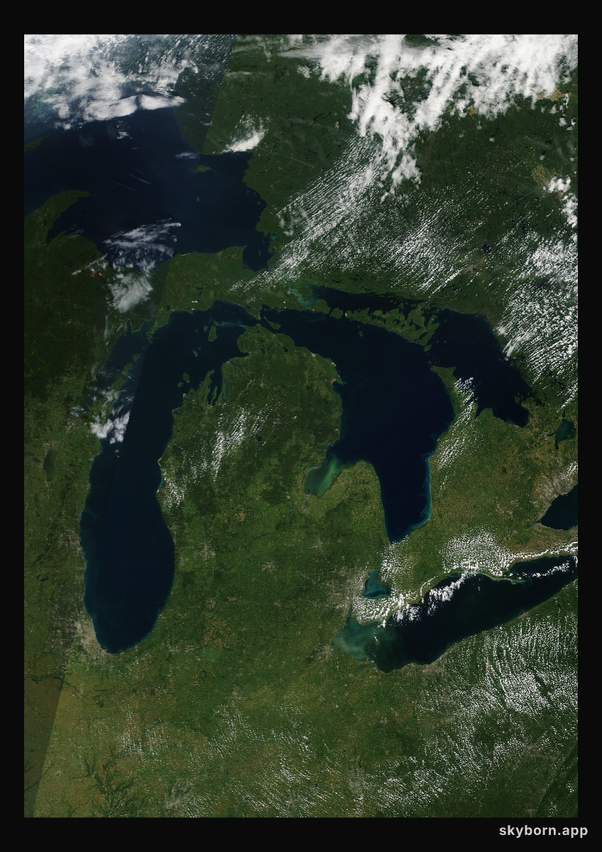 The Earth on 12 September 2016 · Great Lakes