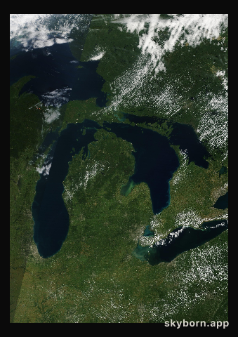 The Earth on 12 September 2016 · Great Lakes