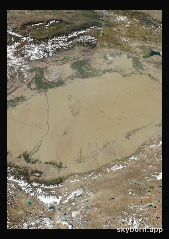 The Earth on 19 September 2016 · Taklamakan Desert