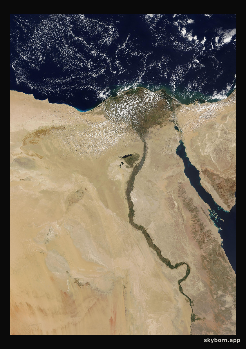 The Earth on 27 September 2016 · Nile Delta and Sinai