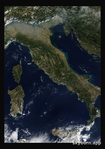 The Earth on 29 September 2016 · Italy and the Adriatic