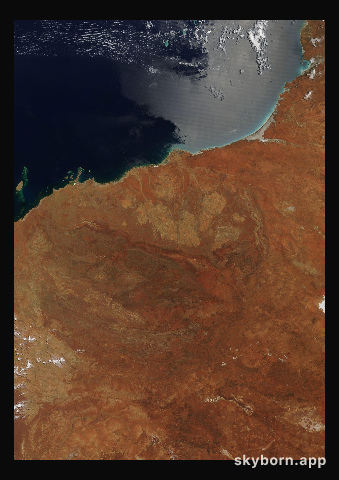 The Earth on 13 October 2016 · Pilbara, Western Australia