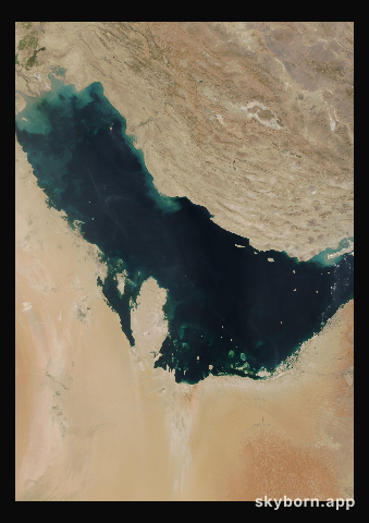 The Earth on 15 October 2016 · Persian Gulf