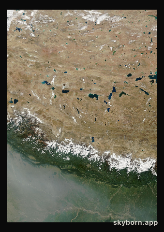 The Earth on 21 October 2016 · Himalaya and Tibet