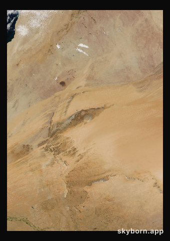 The Earth on 6 December 2016 · Eye of the Sahara, Mauritania