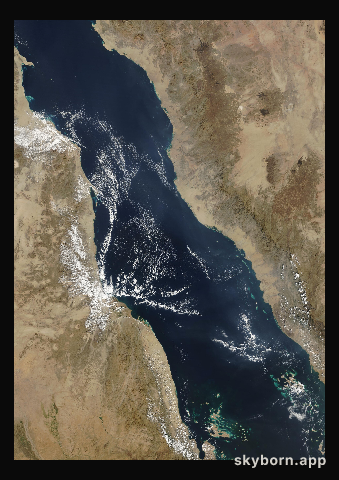 The Earth on 8 December 2016 · Red Sea