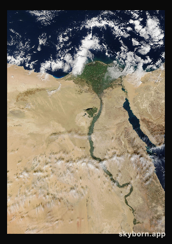 The Earth on 11 December 2016 · Nile Delta and Sinai