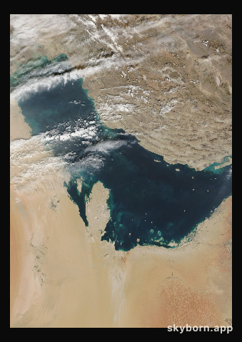 The Earth on 23 December 2016 · Persian Gulf