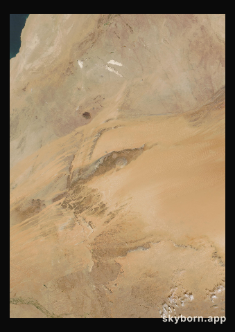 The Earth on 2 January 2017 · Eye of the Sahara, Mauritania