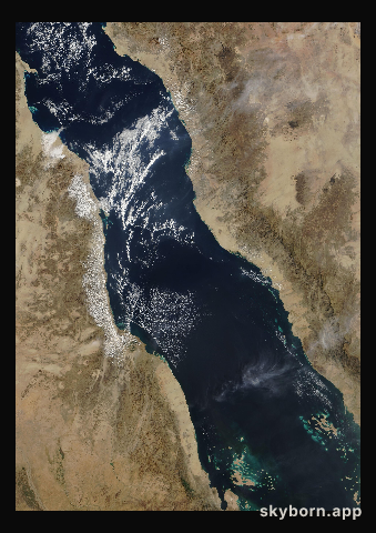 The Earth on 7 January 2017 · Red Sea