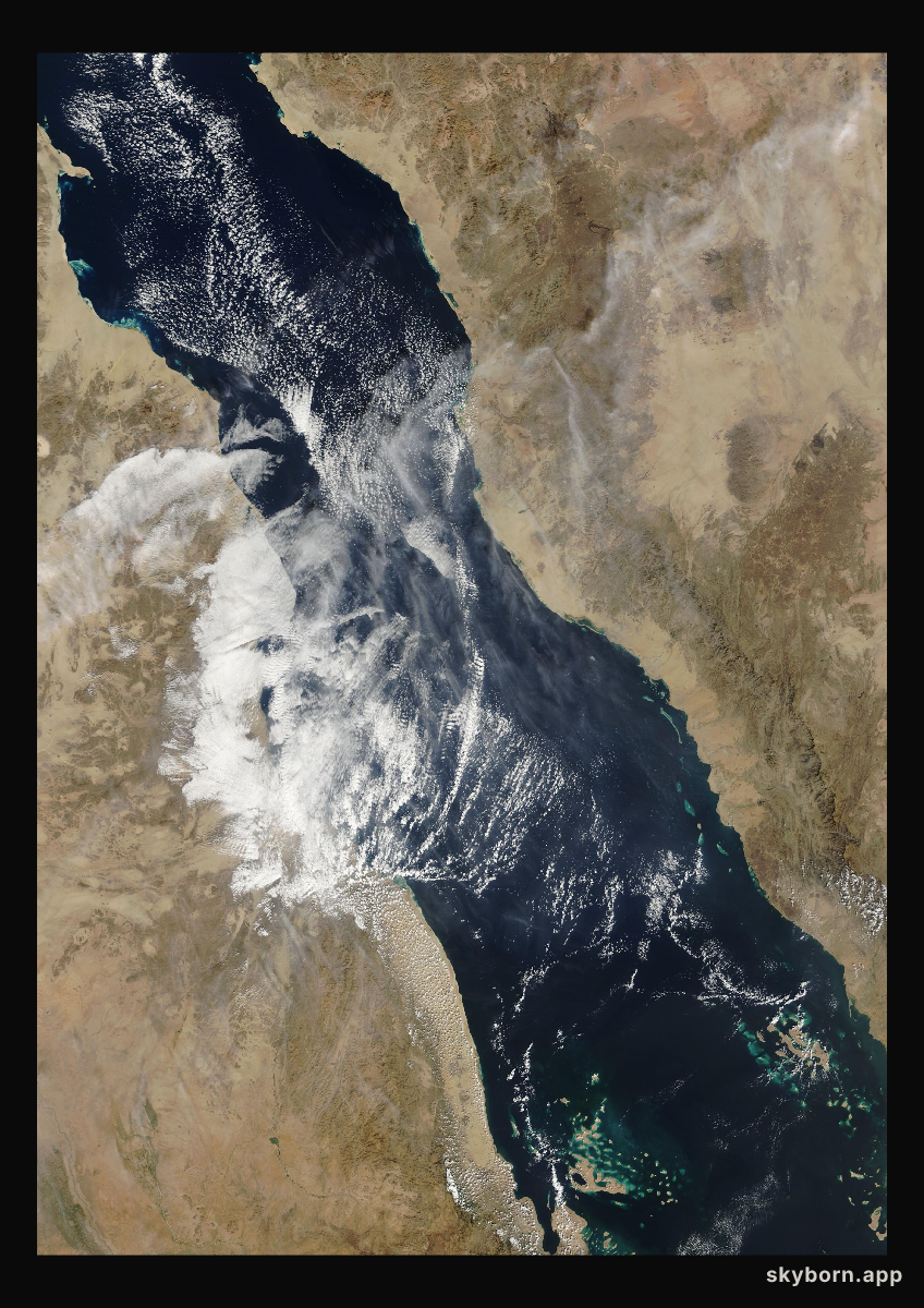 The Earth on 9 January 2017 · Red Sea