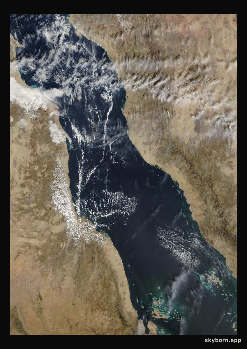 The Earth on 16 January 2017 · Red Sea