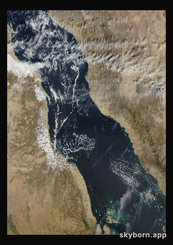 The Earth on 16 January 2017 · Red Sea