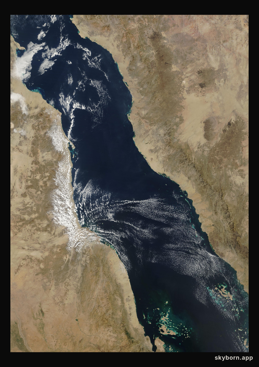 The Earth on 18 January 2017 · Red Sea