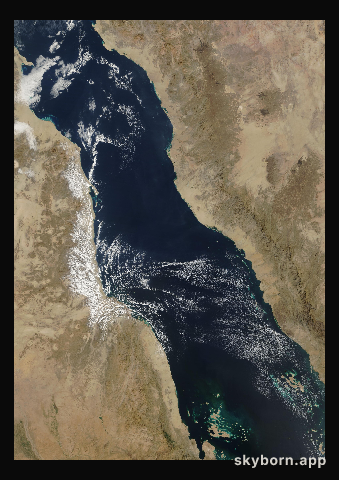 The Earth on 18 January 2017 · Red Sea
