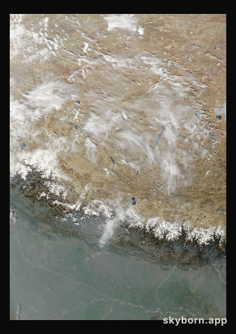 The Earth on 17 February 2017 · Himalaya and Tibet