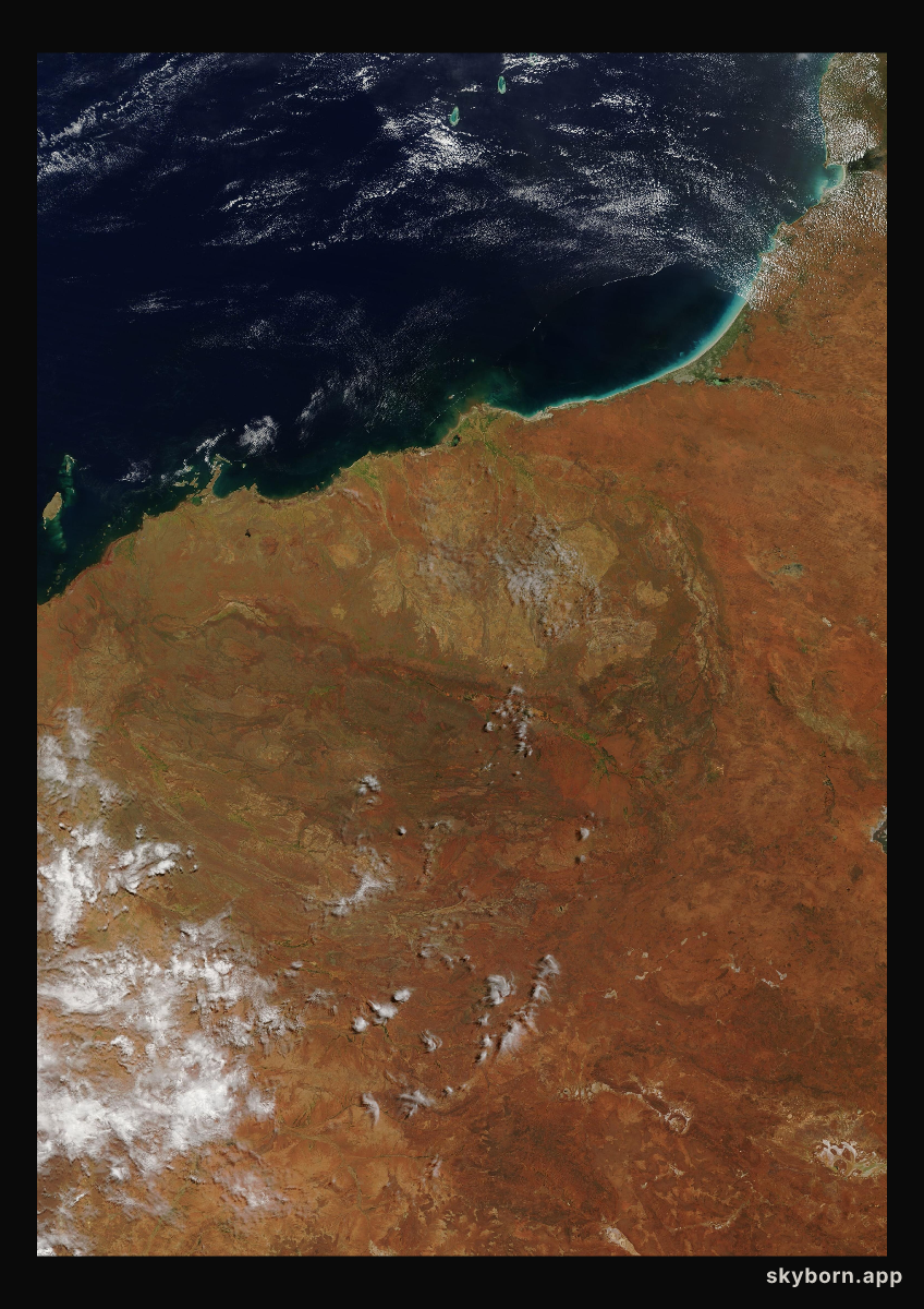 The Earth on 20 February 2017 · Pilbara, Western Australia