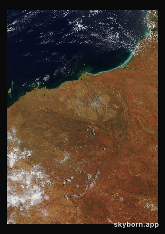 The Earth on 20 February 2017 · Pilbara, Western Australia