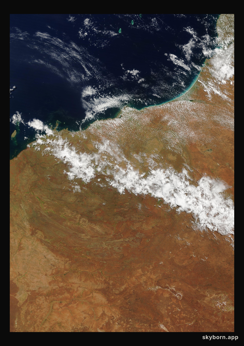 The Earth on 22 February 2017 · Pilbara, Western Australia
